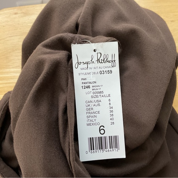 Joseph Ribkoff Brown Zip Front Knit Stretch Trouser Pants Size 6‎ - Picture 5 of 8